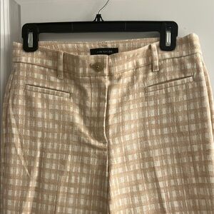 Ann Taylor Beige Plaid Pants